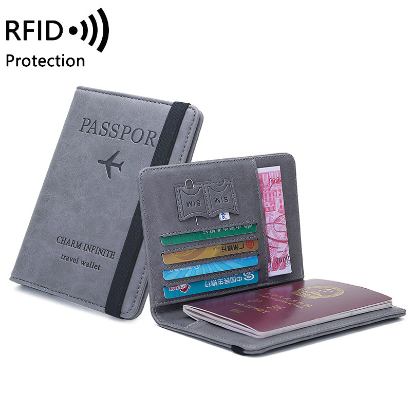 Index Card Holder - Unisex PU lederen paspoorthouder - RFID-blokkerende