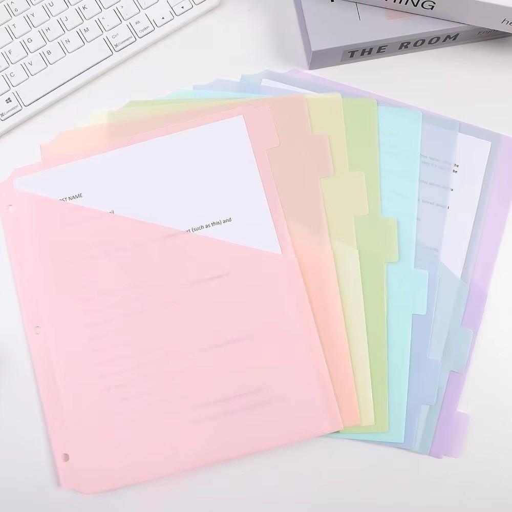 Tab Divider A4 - Duurzame mapverdelers van plastic, beschrijfbaar en