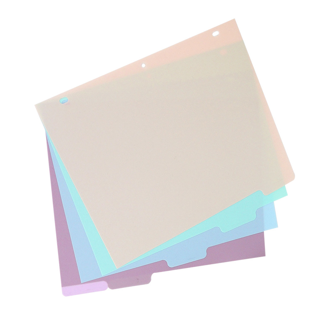 Tab Divider A4 - 1 set plastic ringbandbladen A4, mat