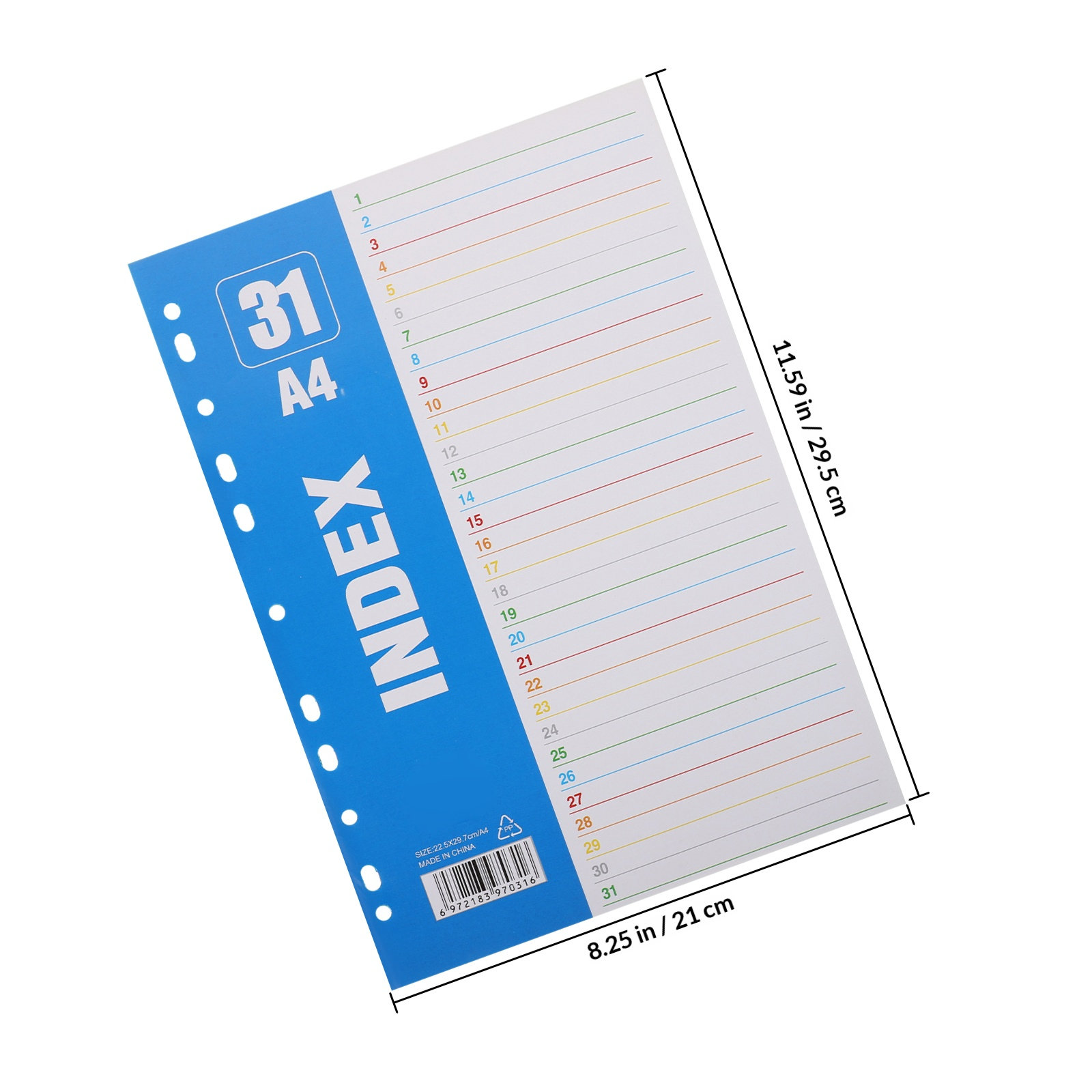 1 Set Nummerindex Pagina A4 11 - Tab Divider A4 recensie en prijs